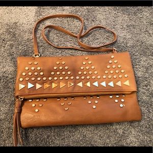 Brown crossbody/clutch purse